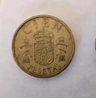 Monedas antiguas 25, 50 y 100 ptas