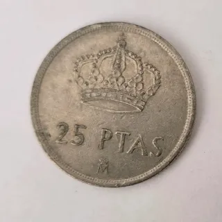 Monedas antiguas 25, 50 y 100 ptas