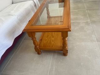 Mesa de centro madera y cristal