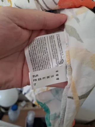 Camiseta estampada hojas talla 44/46