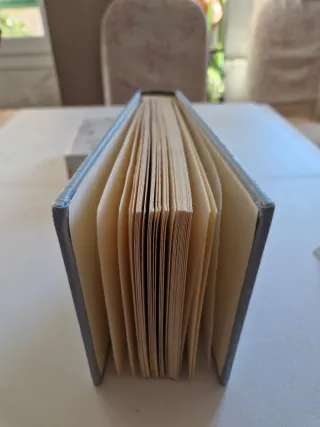 Álbum de fotos azul con elefantes