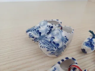 Set 3 Zoccoli Olandesi Porcellana Decorati