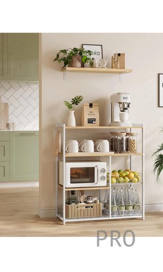 Estantería de Cocina con 2 Cestas de Malla Metálica VASAGLE