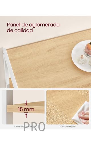 Estantería de Cocina con 2 Cestas de Malla Metálica VASAGLE