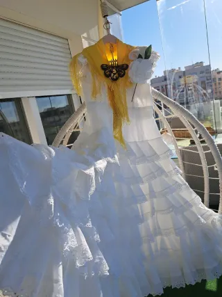 Vestido de Flamenca Blanco