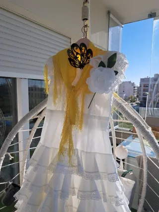 Vestido de Flamenca Blanco