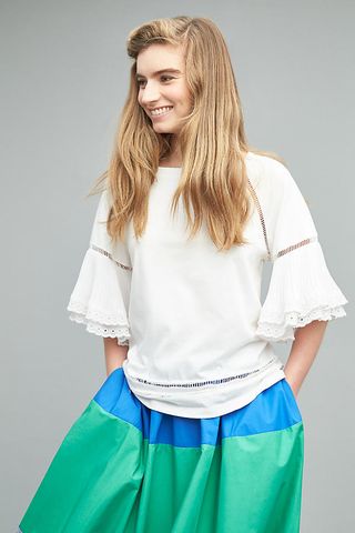 Top bianco Anthropologie Taglia XS