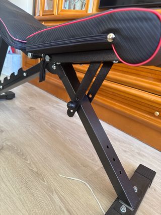 Banco de pesas ajustable y plegable