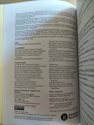 Llibre Treballs de la societat catalana geografia