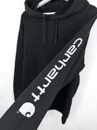 Sudadera Carhartt Hoodie Retro Oversize USA Negra