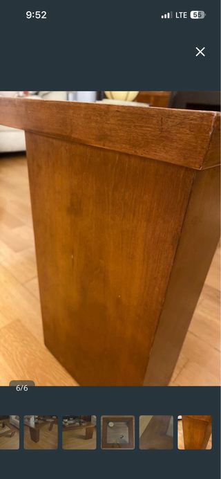 Mesa de centro madera y cristal