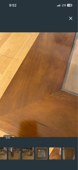 Mesa de centro madera y cristal