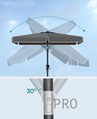 Sombrilla rectangular para balcón - Songmics