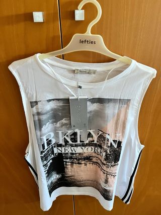 Camiseta Bershka Brooklyn New York Talla L