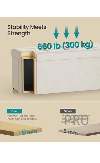 Banco otomano de almacenamiento 77L