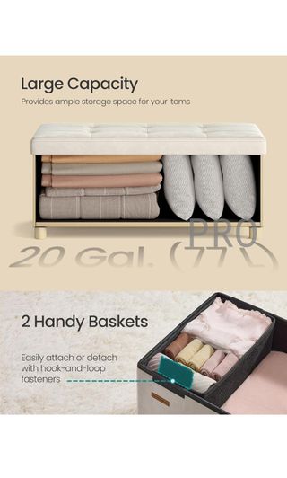 Banco otomano de almacenamiento 77L