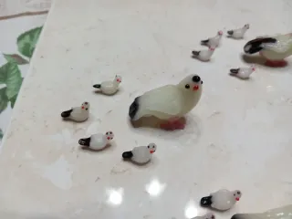 Murano Famiglia Uccellini Bianchi