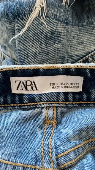 Pantalones cortos shorts vaqueros azules de Zara