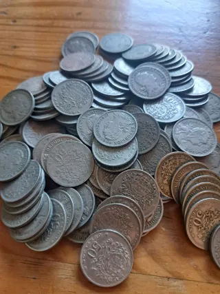 Lotto di 100 monete antiche del Portogallo da 50 centesimi
