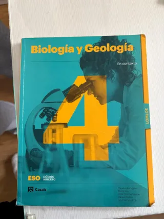 Libro Biología y Geología 4 ESO