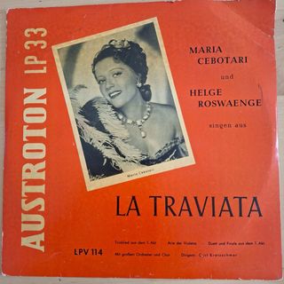 Vinilo La Traviata - Maria Cebotari y Helge Roswae