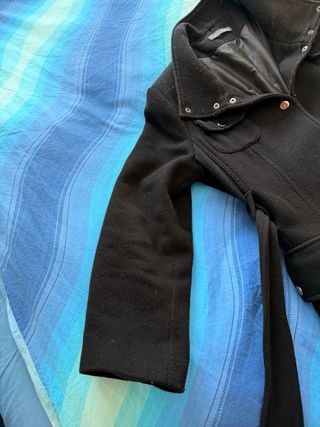 Cappotto Fiorella Rubino Nero con Cintura