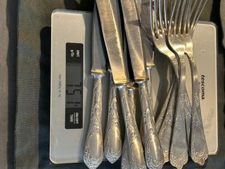 Set posate vintage argento 800 lavorato - 12 pezzi