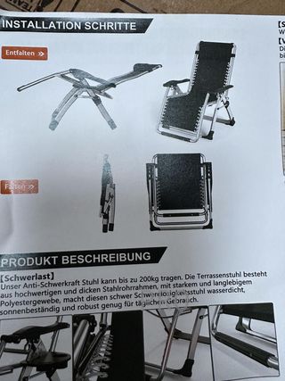 Lettino da giardino pieghevole