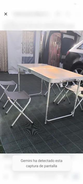 Set Tavolo da Campeggio in Alluminio Oxy con Valigia