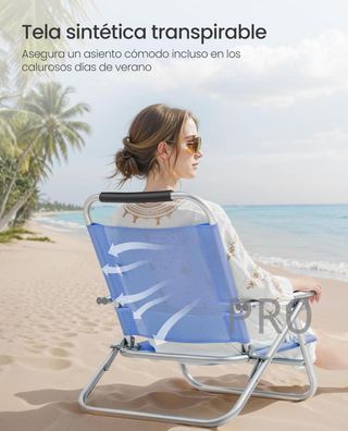 Silla de playa plegable portátil - Songmics