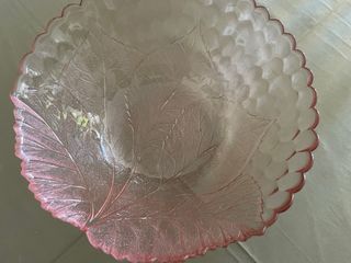Centrotavola in vetro rosa