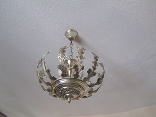 Lámpara de techo baño plata