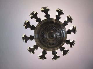 Lámpara de techo baño plata