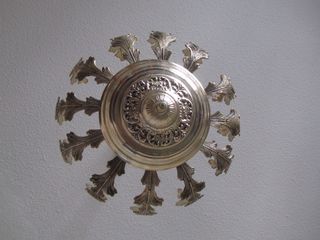 Lámpara de techo baño plata