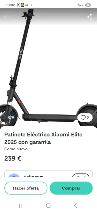 Patinete Eléctrico Xiaomi Elite 2025