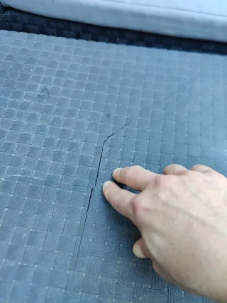 Conjunto Muebles Exterior Ratán Negro. Plástico.