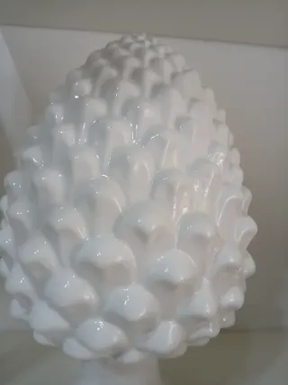 Pigna grande ceramica bianca