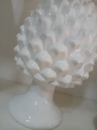 Pigna grande ceramica bianca