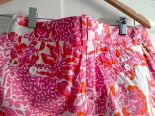 Shorts Zara Estampado Floral Rosa Naranja