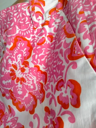 Shorts Zara Estampado Floral Rosa Naranja