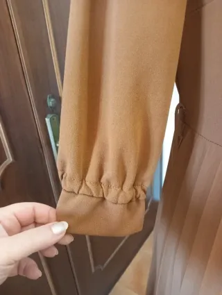 Abito lungo color tabacco