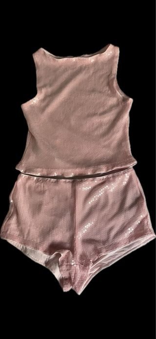 Conjunto Y2k Brillo Rosa Talla Única