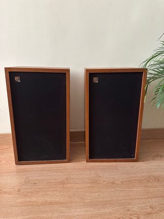 Altavoces Vintage Marrones y Negro