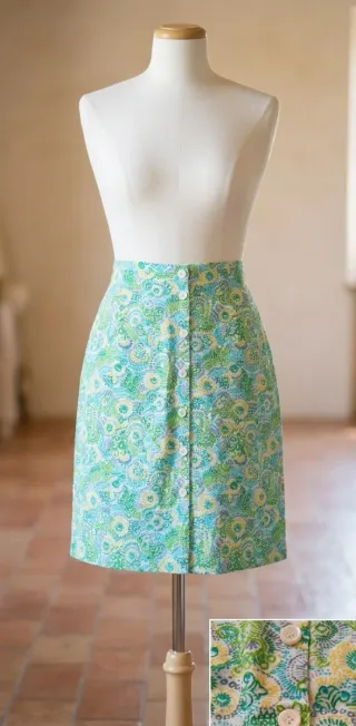 Gonna sartoriale fantasia floreale