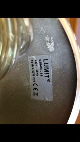 Lámpara de techo morada de luzete