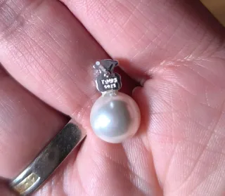 Pendientes Tous Oso Perla Plata