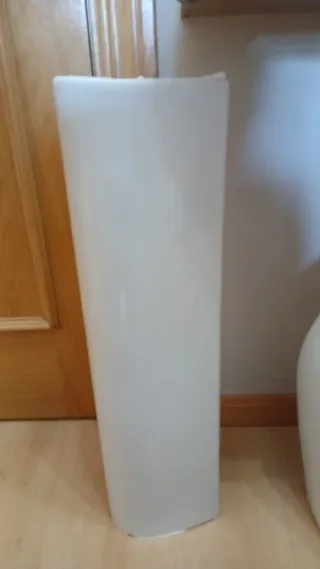 Lavabo de porcelana blanco con pedestal