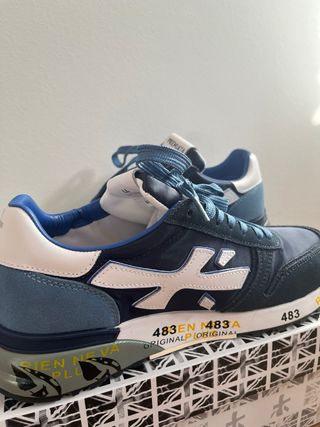Zapatillas Premiata Azul y Blanco