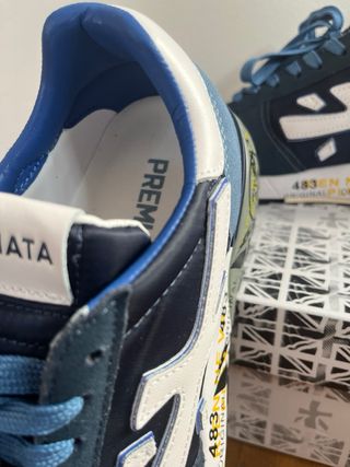 Zapatillas Premiata Azul y Blanco