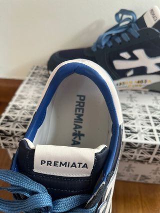 Zapatillas Premiata Azul y Blanco